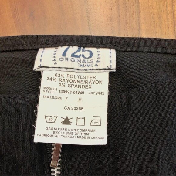 Vintage 725 Original Y2K Boot Cut Fit Flared Funky Low Rise Black Pants Trousers - Picture 10 of 14